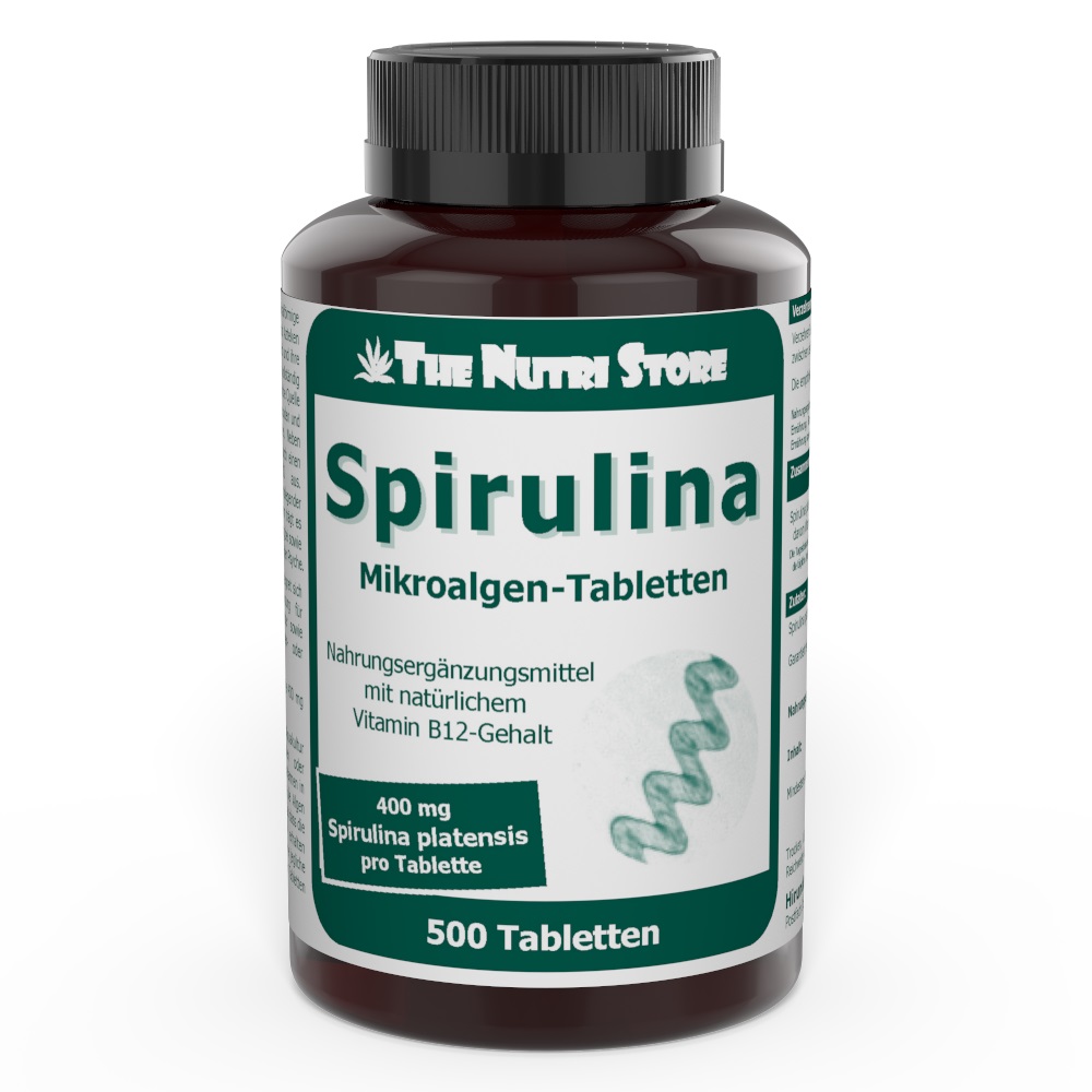 Spirulina Mikroalgen 400 mg Tabletten 500 Stk. | The Nutri